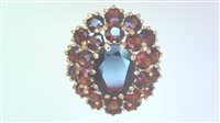 Anello Sommer Donna Anello Con Pietra in Oro rosa Granato GRANATI A CONTORNO OV - GRANATI A CONTORNO OV